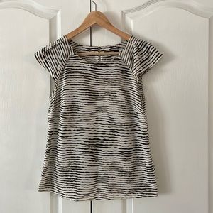 $10 ADD ON ITEM GEORGE striped, cap sleeve shirt SIZE US 6